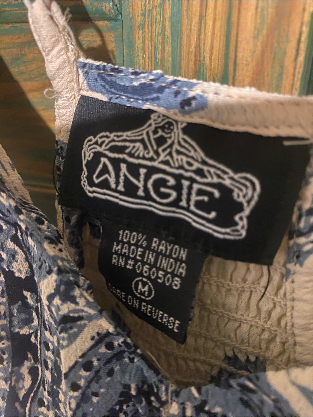 Angie Blue and White Paisley Maxi Dress - Picture 2 of 4